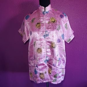 Cheongsam Style Pink Blouse